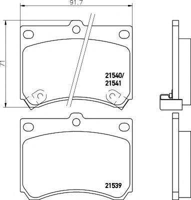 Тормозные колодки BEHR/HELLA 8DB 355 006-481