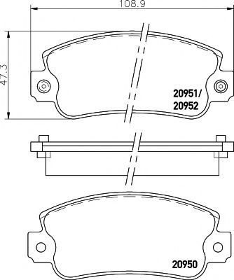 Тормозные колодки BEHR/HELLA 8DB 355 007-121