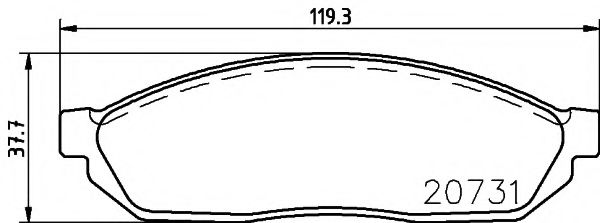 Тормозные колодки BEHR/HELLA 8DB 355 007-281