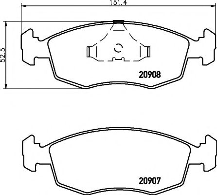 Тормозные колодки BEHR/HELLA 8DB 355 007-331