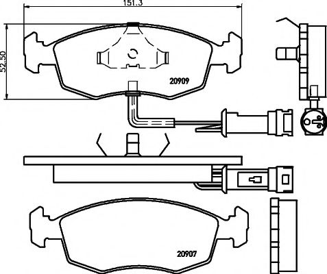 Тормозные колодки BEHR/HELLA 8DB 355 007-341