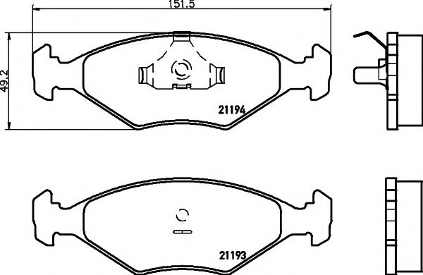 Тормозные колодки BEHR/HELLA 8DB 355 007-441