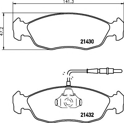 Тормозные колодки BEHR/HELLA 8DB 355 007-711