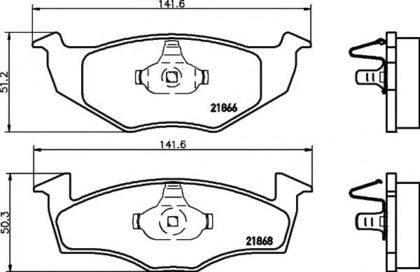 Тормозные колодки BEHR/HELLA 8DB 355 008-351