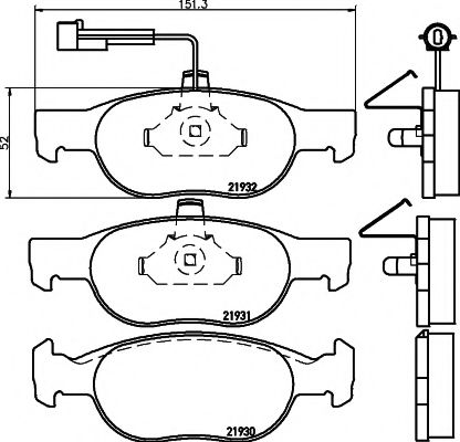 Тормозные колодки BEHR/HELLA 8DB 355 007-921