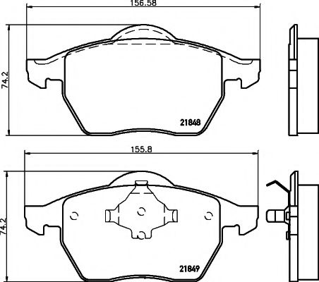 Тормозные колодки BEHR/HELLA 8DB 355 008-001