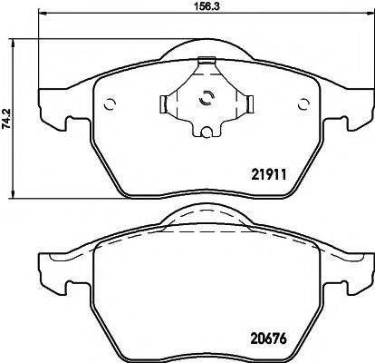 Тормозные колодки BEHR/HELLA 8DB 355 008-021