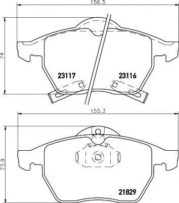 Тормозные колодки BEHR/HELLA 8DB 355 008-041