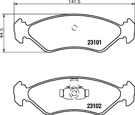Тормозные колодки BEHR/HELLA 8DB 355 008-051
