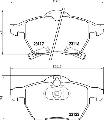 Тормозные колодки BEHR/HELLA 8DB 355 008-141