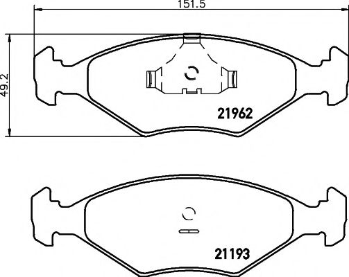 Тормозные колодки BEHR/HELLA 8DB 355 011-031