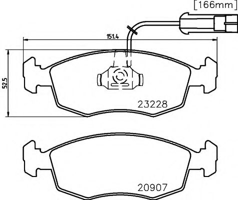 Тормозные колодки BEHR/HELLA 8DB 355 008-521
