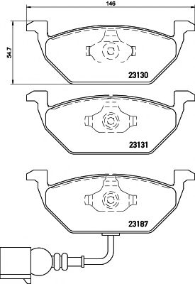 Тормозные колодки BEHR/HELLA 8DB 355 008-551
