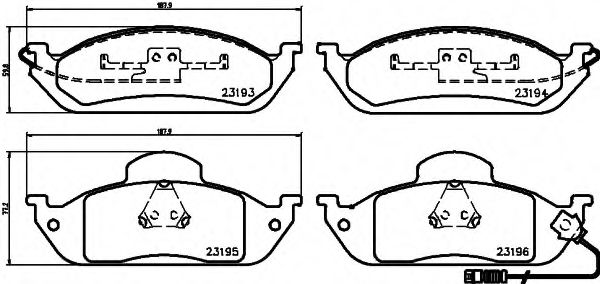Тормозные колодки BEHR/HELLA 8DB 355 008-661
