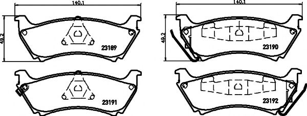 Тормозные колодки BEHR/HELLA 8DB 355 008-671