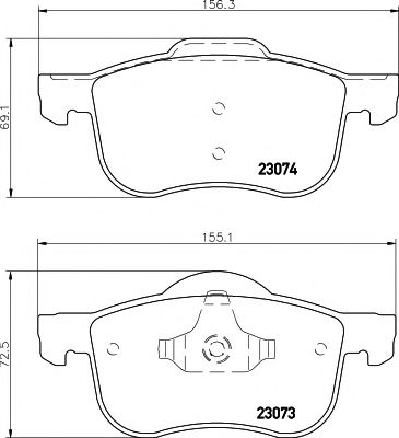 Тормозные колодки BEHR/HELLA 8DB 355 008-851