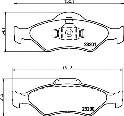 Тормозные колодки BEHR/HELLA 8DB 355 008-891