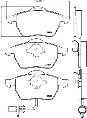 Тормозные колодки BEHR/HELLA 8DB 355 008-911
