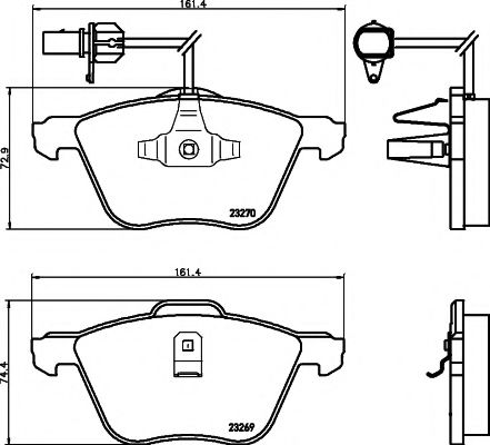 Тормозные колодки BEHR/HELLA 8DB 355 008-921