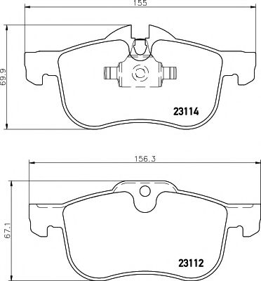 Тормозные колодки BEHR/HELLA 8DB 355 008-941