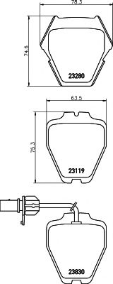 Тормозные колодки BEHR/HELLA 8DB 355 009-031