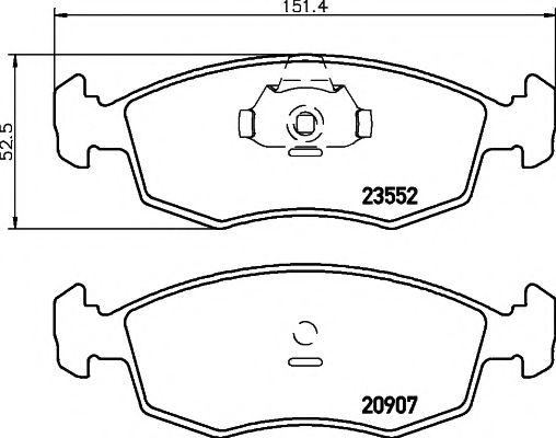 Тормозные колодки BEHR/HELLA 8DB 355 009-131