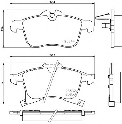 Тормозные колодки BEHR/HELLA 8DB 355 009-221