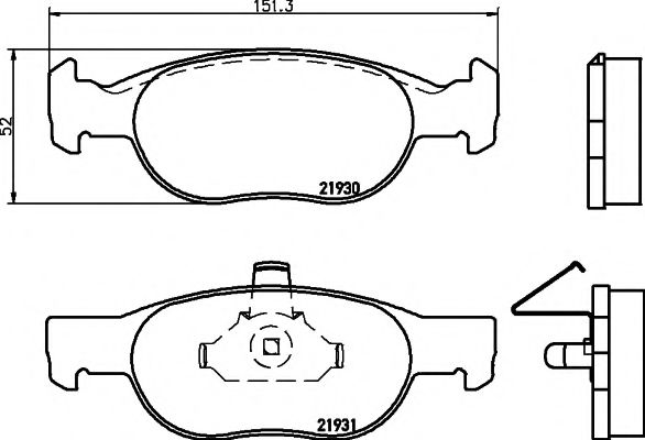 Тормозные колодки BEHR/HELLA 8DB 355 009-231
