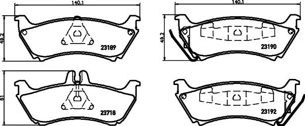 Тормозные колодки BEHR/HELLA 8DB 355 009-241