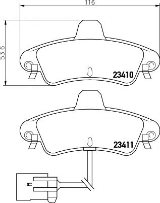 Тормозные колодки BEHR/HELLA 8DB 355 012-201