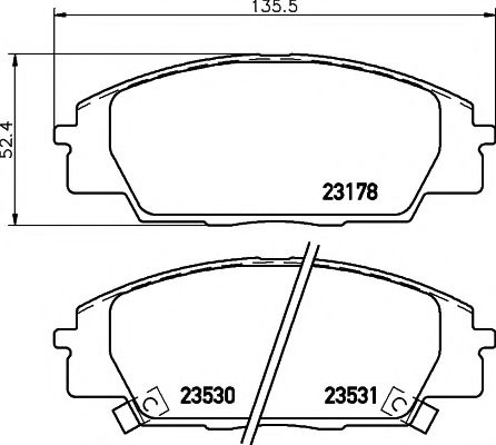 Тормозные колодки BEHR/HELLA 8DB 355 009-731