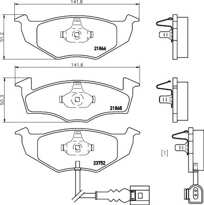 Тормозные колодки BEHR/HELLA 8DB 355 009-801