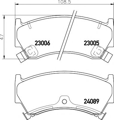 Тормозные колодки BEHR/HELLA 8DB 355 009-821