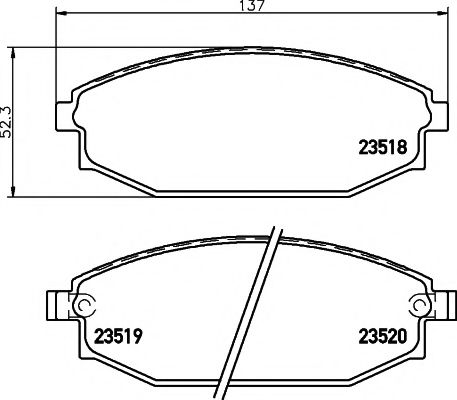 Тормозные колодки BEHR/HELLA 8DB 355 009-961