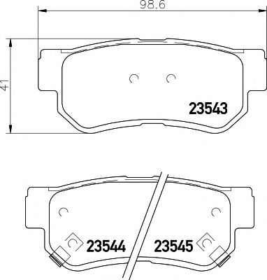 Тормозные колодки BEHR/HELLA 8DB 355 009-971