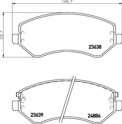 Тормозные колодки BEHR/HELLA 8DB 355 010-051