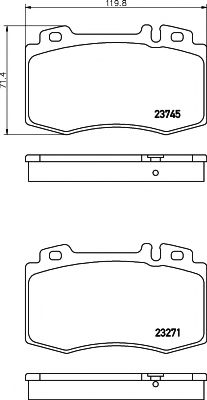 Тормозные колодки BEHR/HELLA 8DB 355 010-101
