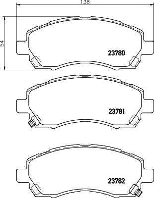 Тормозные колодки BEHR/HELLA 8DB 355 010-121