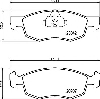 Тормозные колодки BEHR/HELLA 8DB 355 010-321