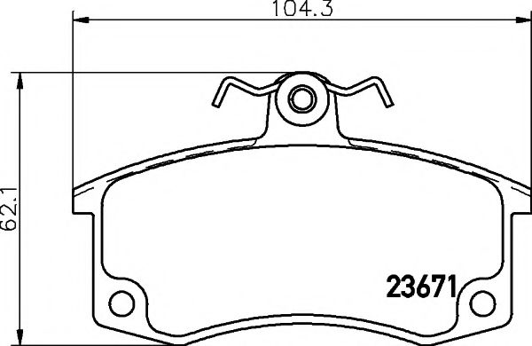 Тормозные колодки BEHR/HELLA 8DB 355 010-341