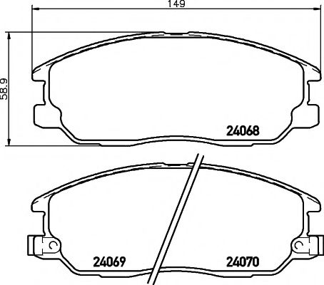 Тормозные колодки BEHR/HELLA 8DB 355 010-451