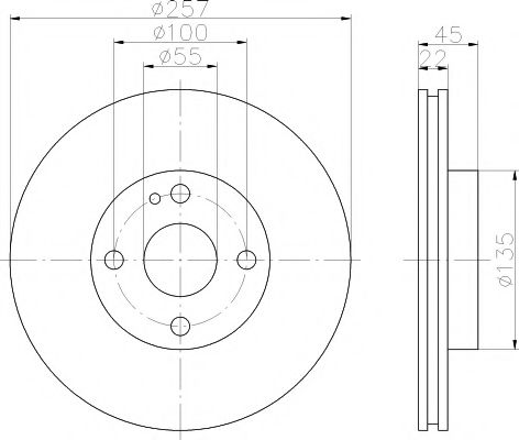 Тормозной диск BEHR/HELLA 8DD 355 103-181