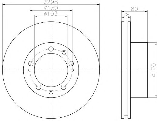 Тормозной диск BEHR/HELLA 8DD 355 103-461