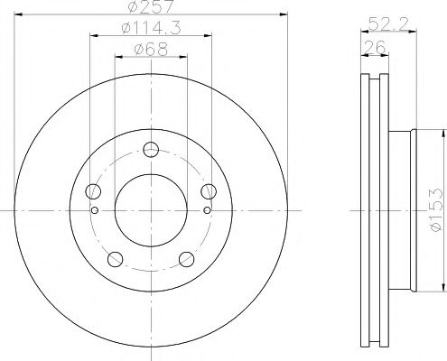 Тормозной диск BEHR/HELLA 8DD 355 104-561