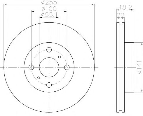 Тормозной диск BEHR/HELLA 8DD 355 104-871