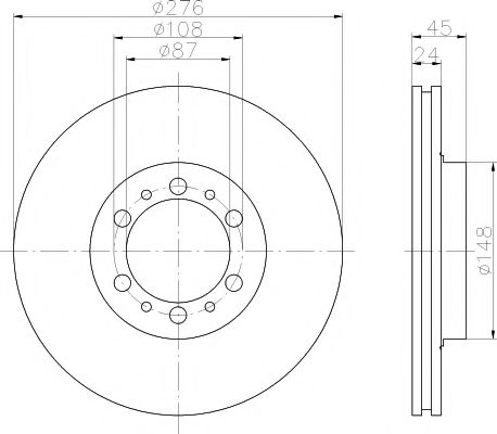Тормозной диск BEHR/HELLA 8DD 355 105-131