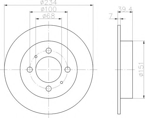 Тормозной диск BEHR/HELLA 8DD 355 105-151