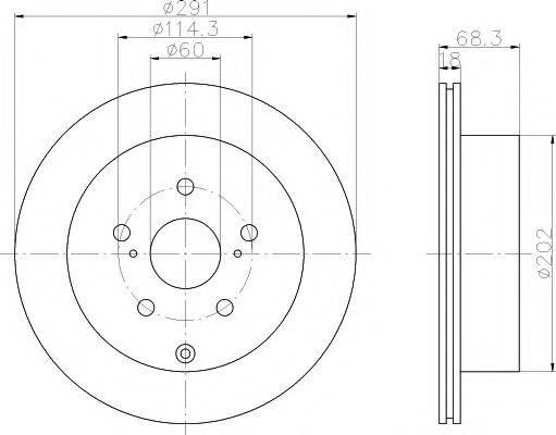 Тормозной диск BEHR/HELLA 8DD 355 105-421