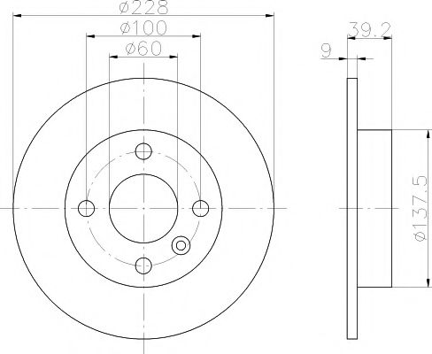 Тормозной диск BEHR/HELLA 8DD 355 105-441