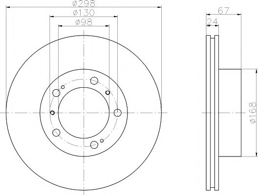 Тормозной диск BEHR/HELLA 8DD 355 121-571